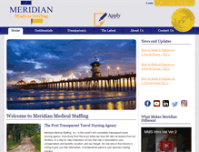 Tablet Screenshot of meridianmedicalstaffing.com